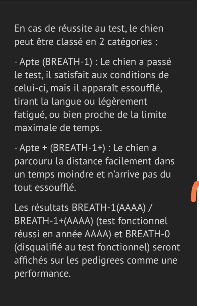 Des Nez Plats Du Ricolin - Le test BREATH ((demandé par le Club de race)